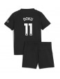 Billige Manchester City Jeremy Doku #11 Bortedraktsett Barn 2025-26 Kortermet (+ Korte bukser)